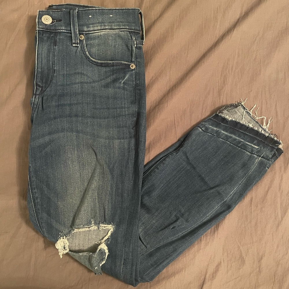 Dark Wash Ripped Jeans